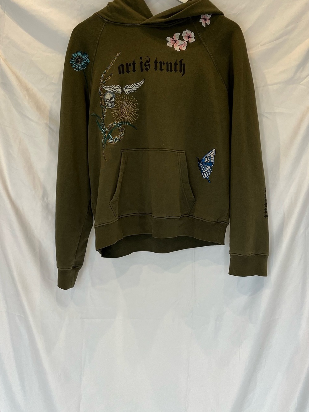 Zadig & Voltaire Greorgy Holly Hoodie Olive Green - Picture 5 of 11